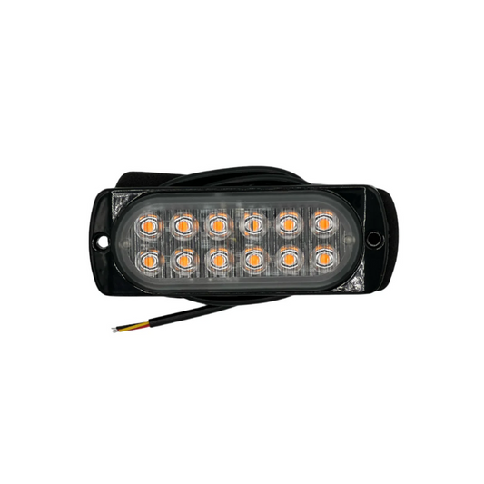 20Twenty Lighting 12 LED Waterproof Amber Strobe Light w/15 Flash Patterns