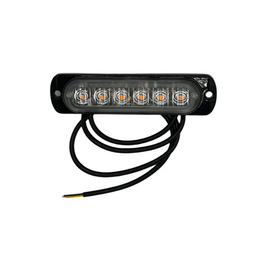 20Twenty Lighting 6 LED Waterproof Amber Strobe Light w/10 Flash Patterns