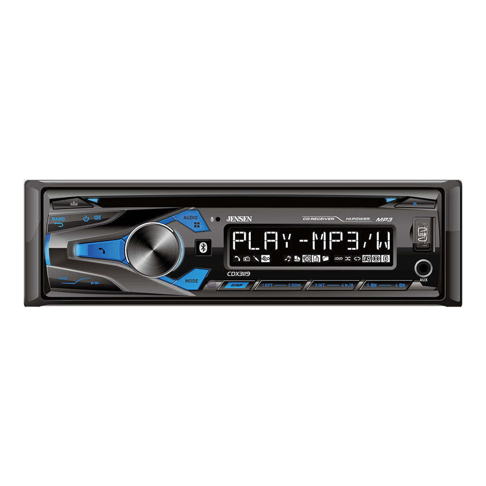 Jensen CDX3119 Single-DIN CD Receiver with Bluetooth