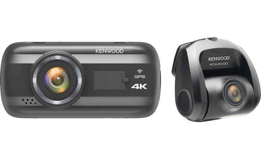 Kenwood DRV-A601WDP 4K Dual Dash Camera System w/ Front & Rear Recording, GPS & WiFi