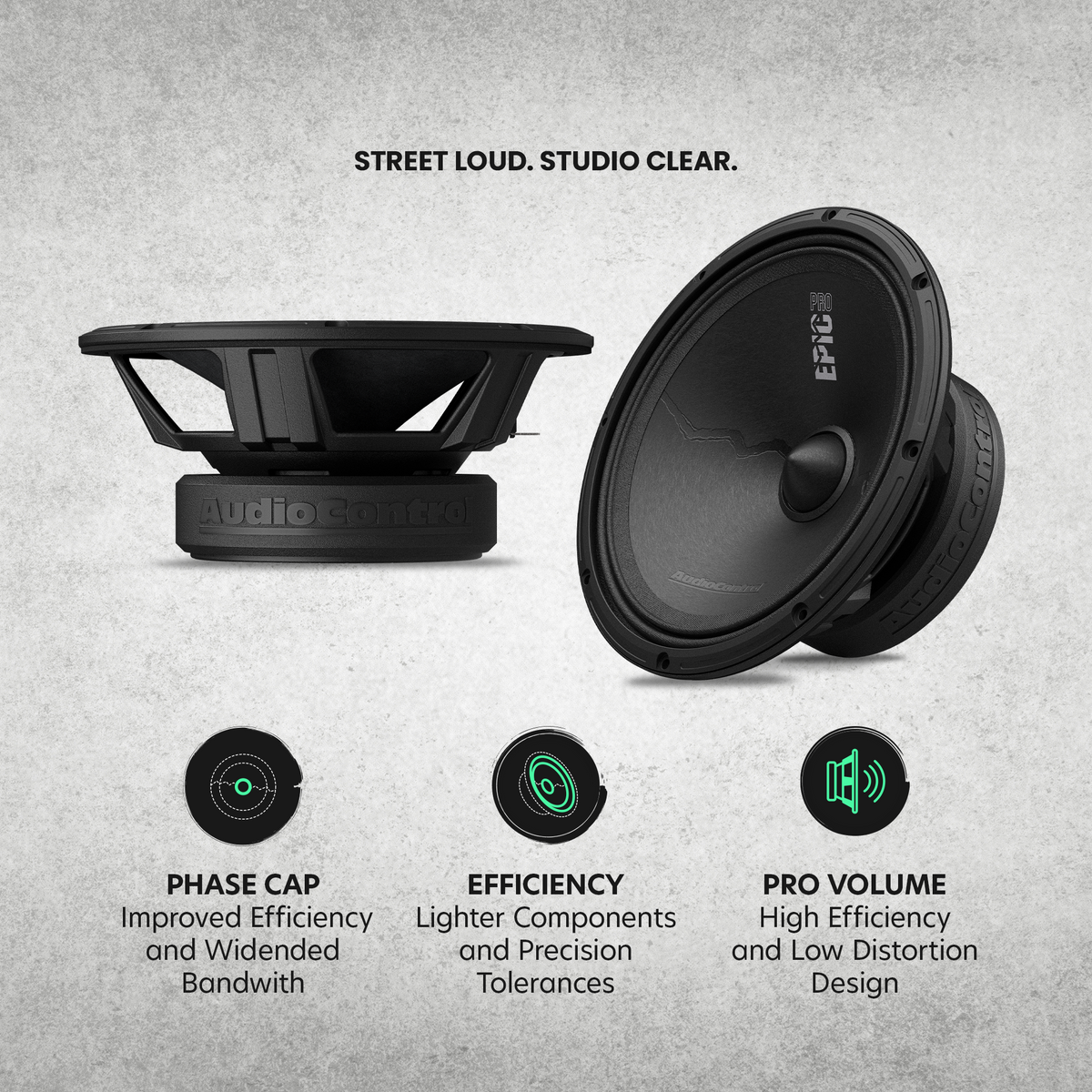 AudioControl EPICPRO8X 8" Midrange Speakers, 250W RMS, 4 Ohms (Pair) - view 4