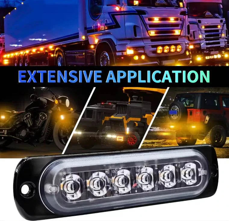 20Twenty Lighting 6 LED Waterproof White Strobe Light W/10 Flash Patterns