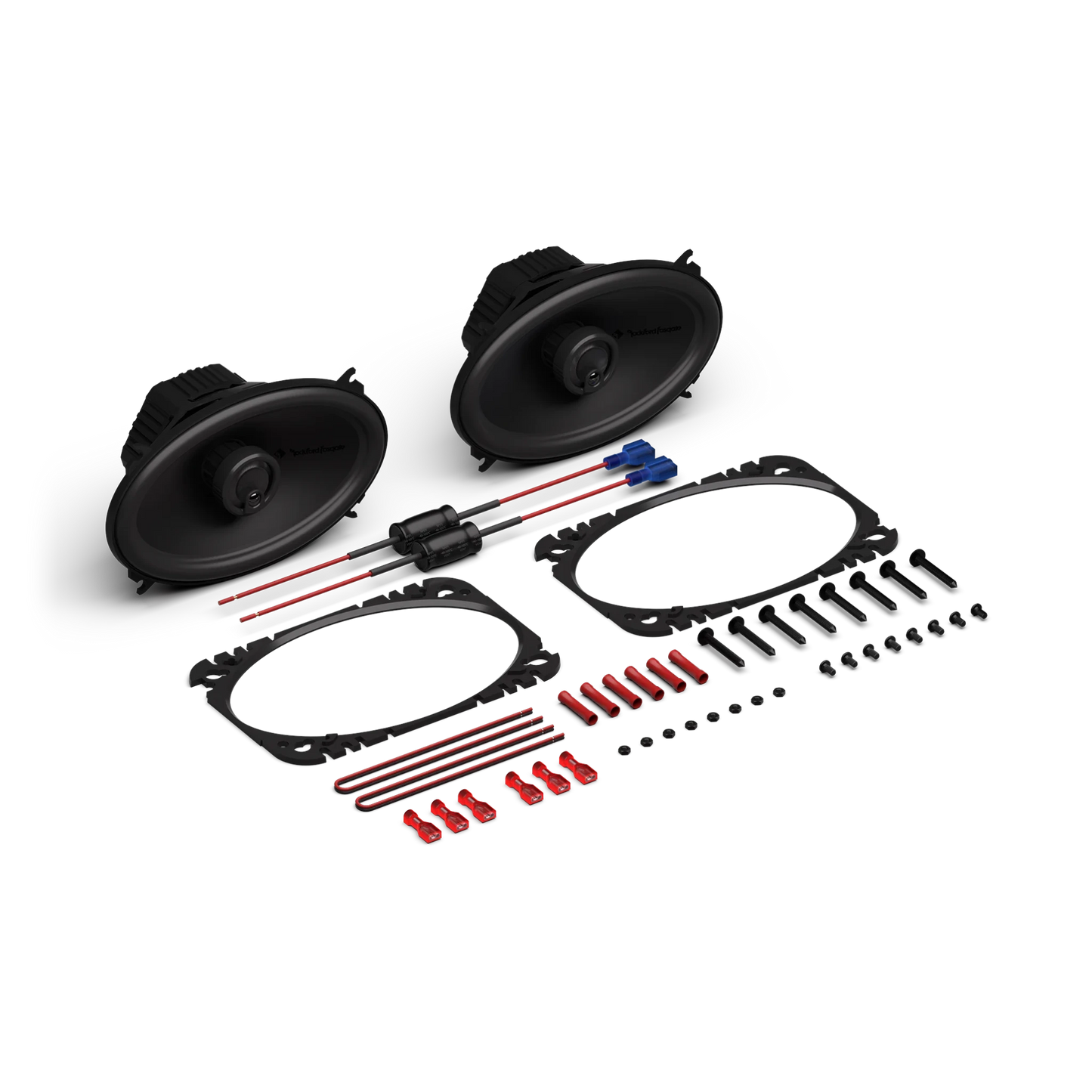 Rockford Fosgate Punch P1V2-46 4x6" 3-Way Coaxial Car Speakers – 75W RMS (Pair)