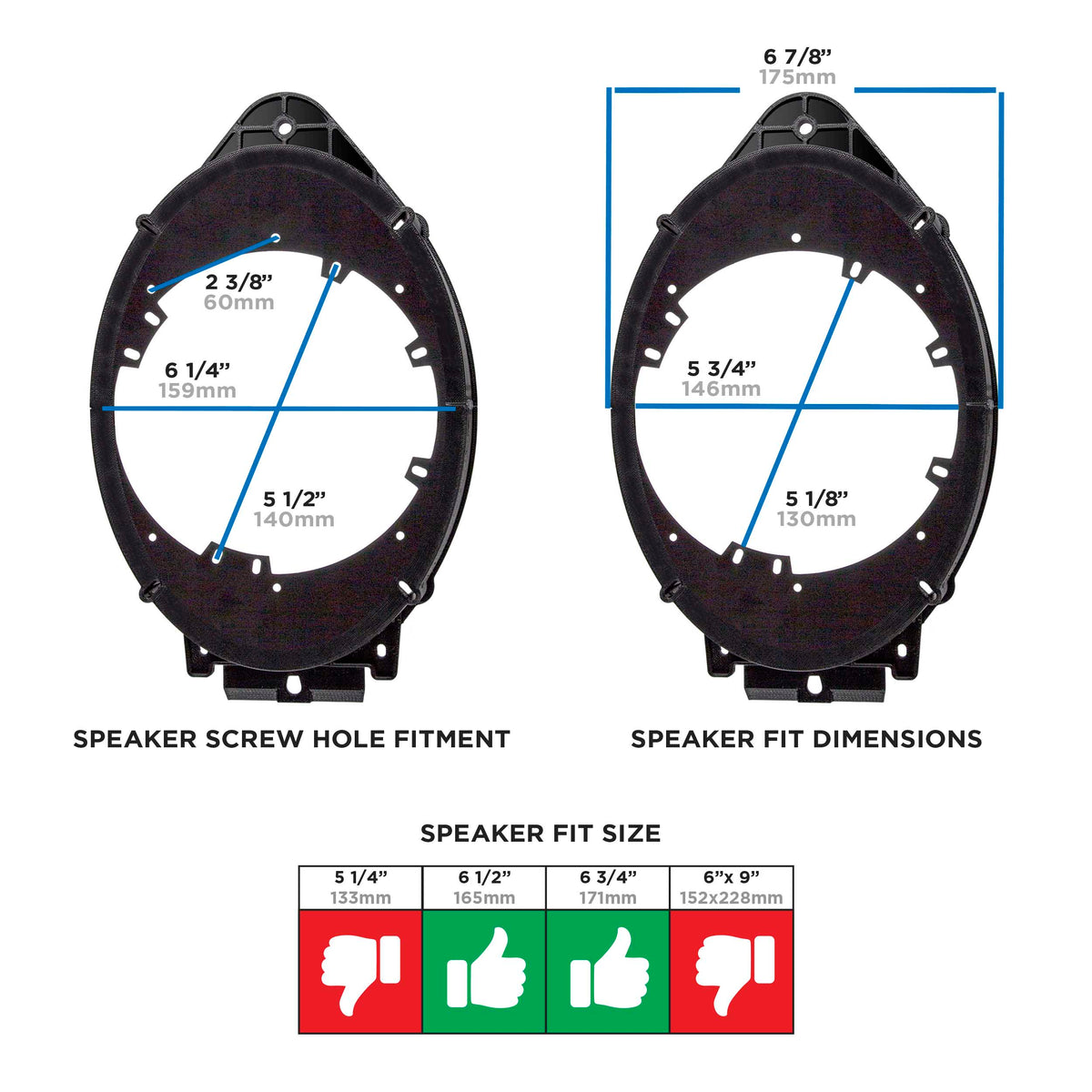 Metra 82-3005 speaker mounting adapter