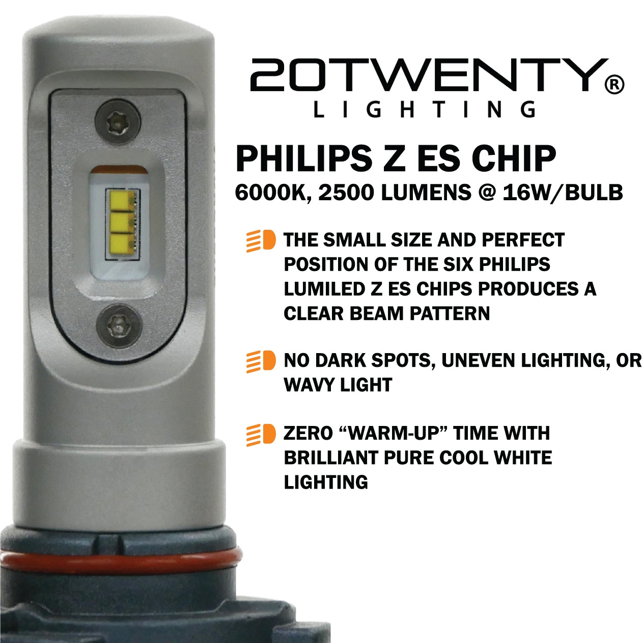 20Twenty Lighting® Perfect Fit LED Headlights, H13 Bulbs