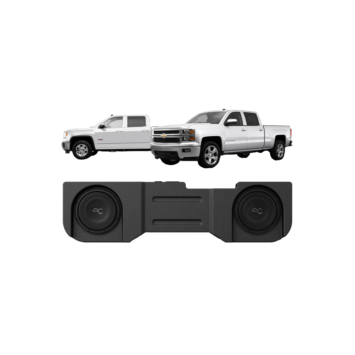 AudioControl TXGM14D10 Chevy Silverado/GMC Sierra (2014-18) Under Seat Dual 10" Loaded Subwoofer Enclosure