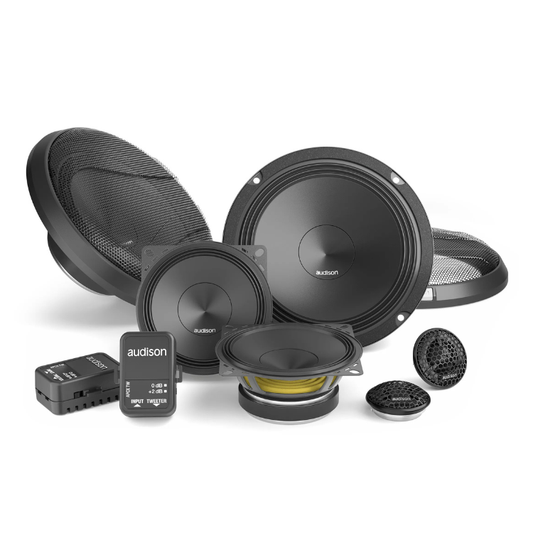 Audison APK 163 Prima 6.5" 3-Way Component Speaker System – 125W RMS (Pair)