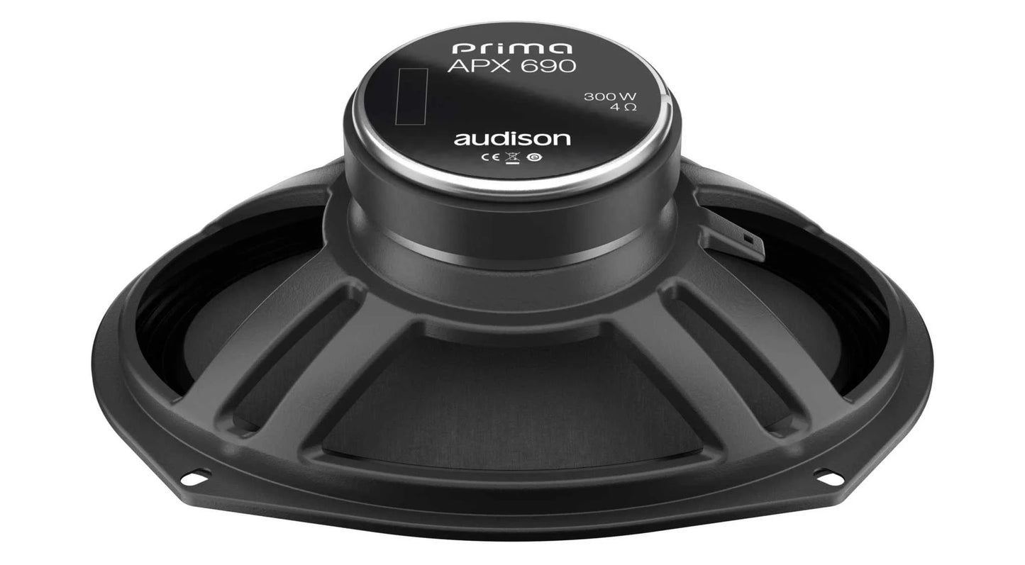 Audison APX 690 Prima 6x9" 3-Way Coaxial Car Speakers – 100W RMS (Pair)
