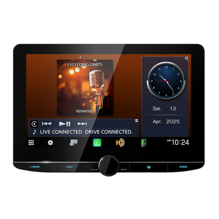 Kenwood DMX1058XR eXcelon Reference 10.1" Floating HD Multimedia Receiver Wireless CarPlay Android Auto