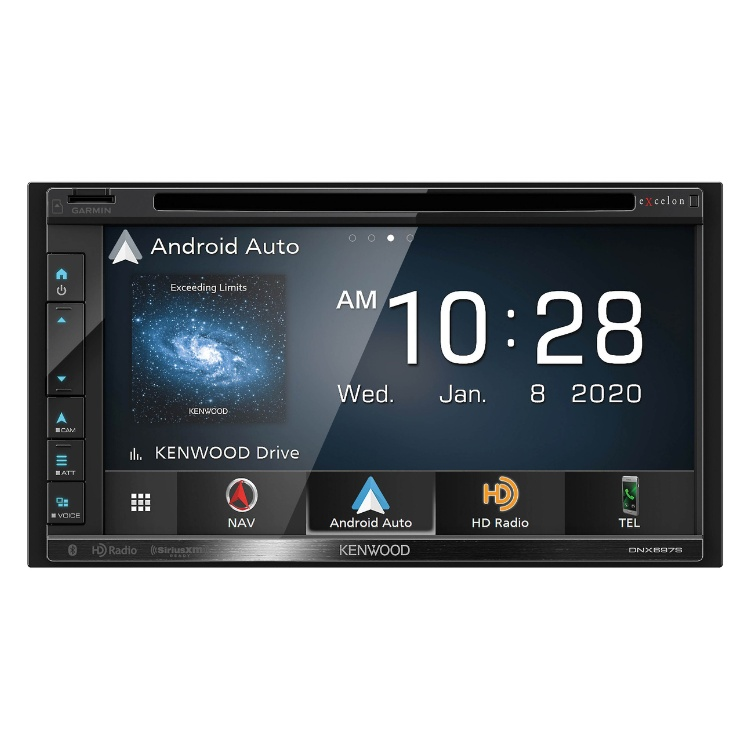 Kenwood Excelon DNX697S 6.8" Navigation Receiver – Garmin GPS, Apple CarPlay, Android Auto, HD Radio