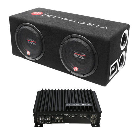 Euphoria Dual 8" Subwoofer Enclosure + Mono Amplifier