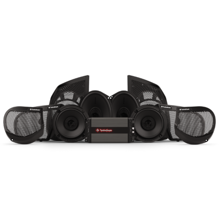 Rockford Fosgate HD24-STG3 Gen 2 Harley Davidson Audio Upgrade Kit (2024+ Street Glide & Road Glide, Plug & Play 4-Speaker System)