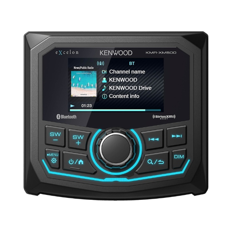 Kenwood KMR-XM500 Marine Digital Media Receiver w/ Bluetooth, Weather Band & Camera Input
