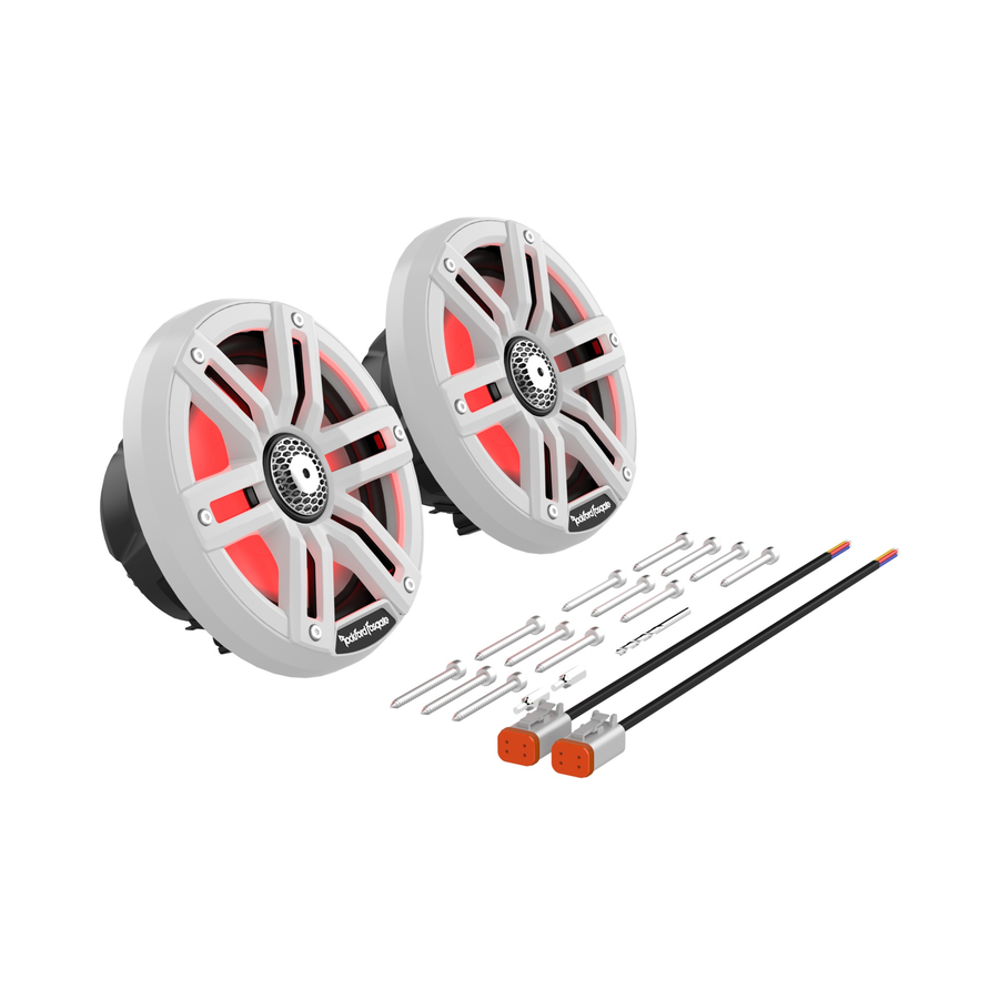 Rockford Fosgate M2-65 6.5" Color Optix Marine 2-Way Coaxial Speakers (Pair)