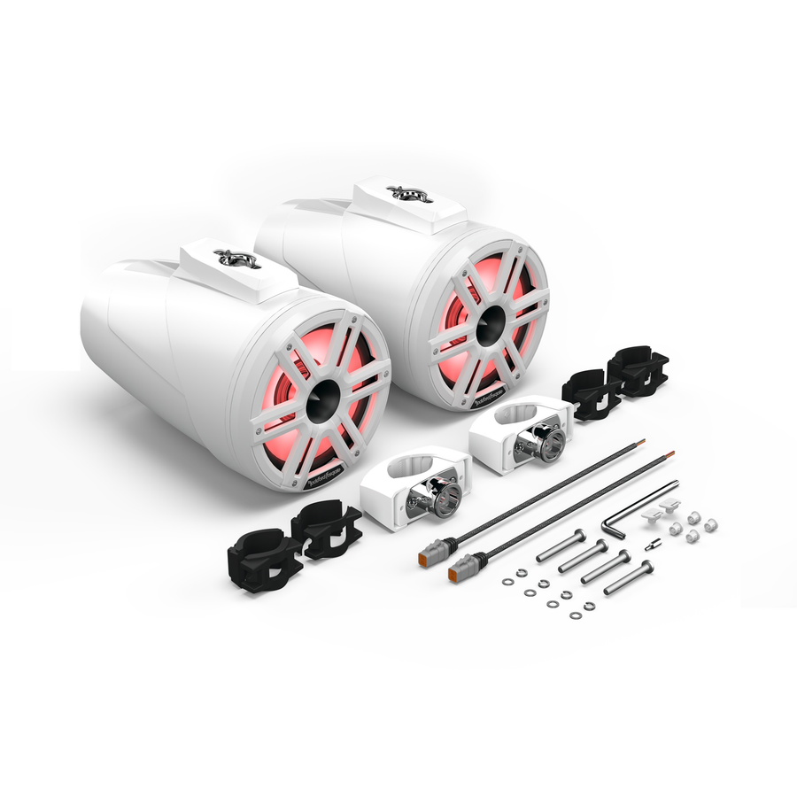 Rockford Fosgate M2WL-8H 8" Color Optix Horn-Loaded Marine Wake Tower Speakers (Pair)