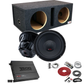 OKUR Dual 12" Subwoofers + Mono Amplifier + Atrend Sub Box + Wiring Kit