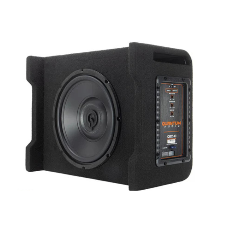 Quantum QBC1-10: 10" Loaded Subwoofer Enclosure with Built-In Amplifier
