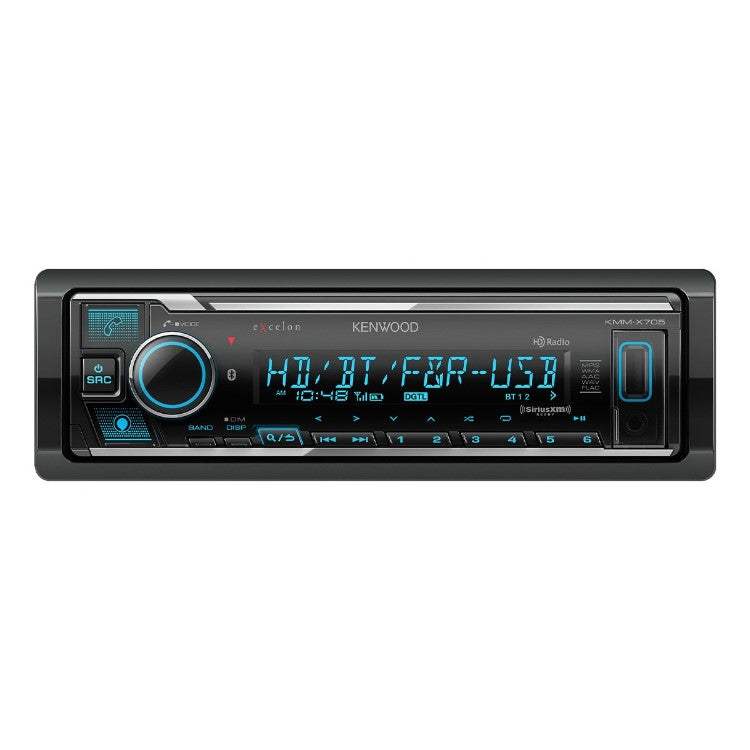 Kenwood Excelon KMM-X705 Digital Media Receiver – Bluetooth, HD Radio, 5V Preouts (No CD)