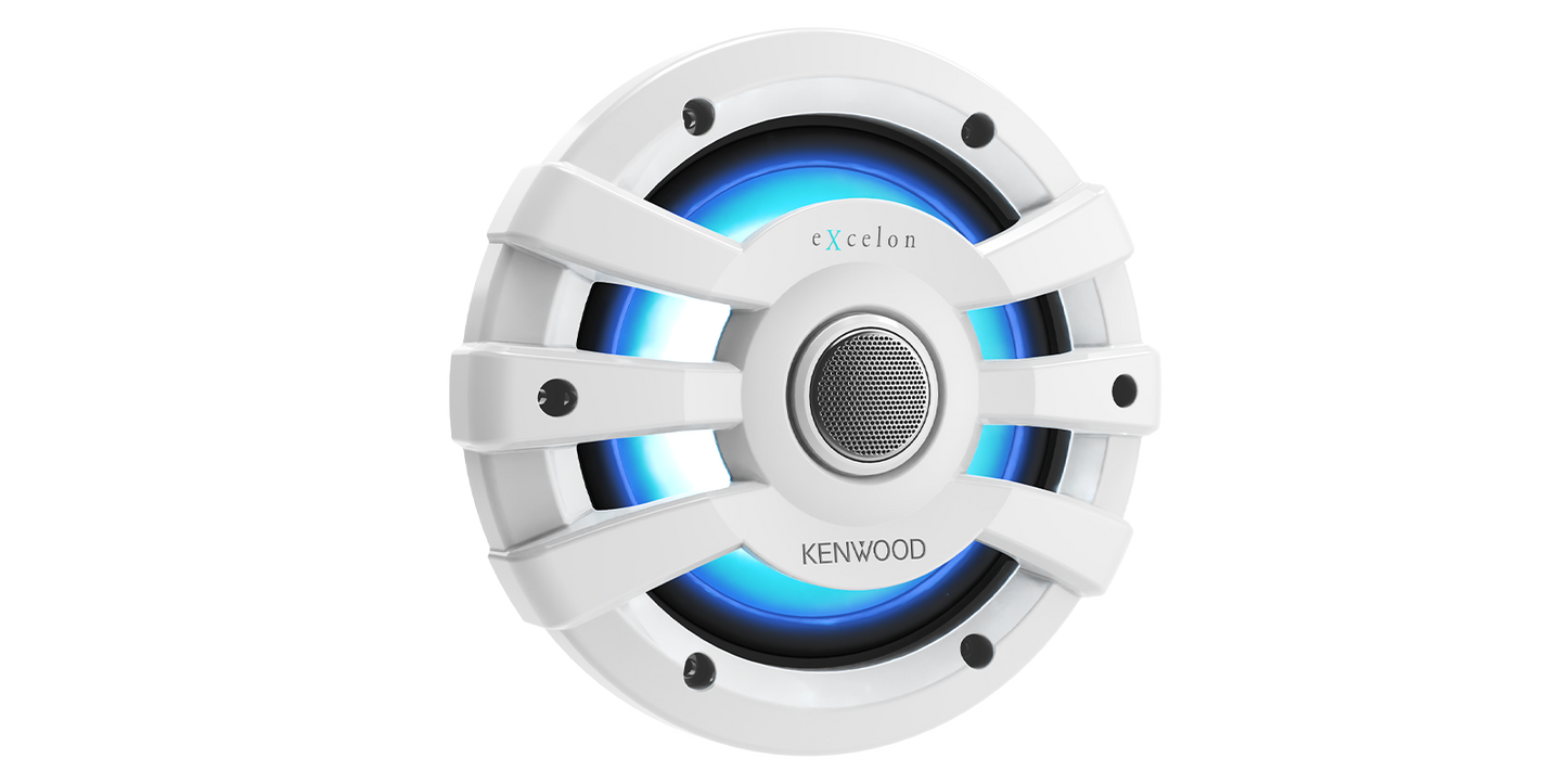 Kenwood eXcelon XM65WL 6.5" Marine Speakers with RGB Lighting