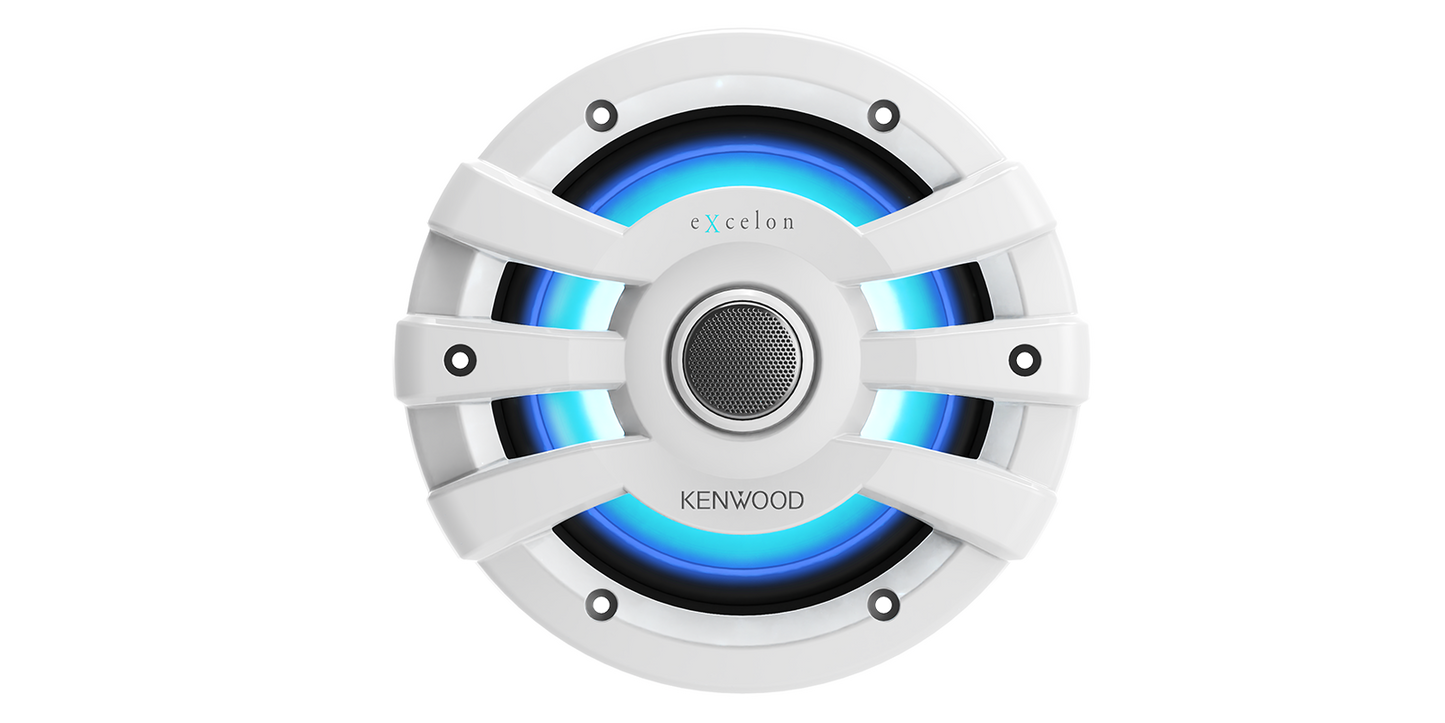 Kenwood eXcelon XM65WL 6.5" Marine Speakers with RGB Lighting