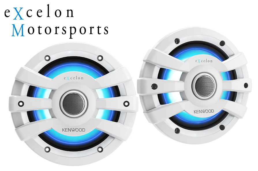 Kenwood eXcelon XM65WL 6.5" Marine Speakers with RGB Lighting