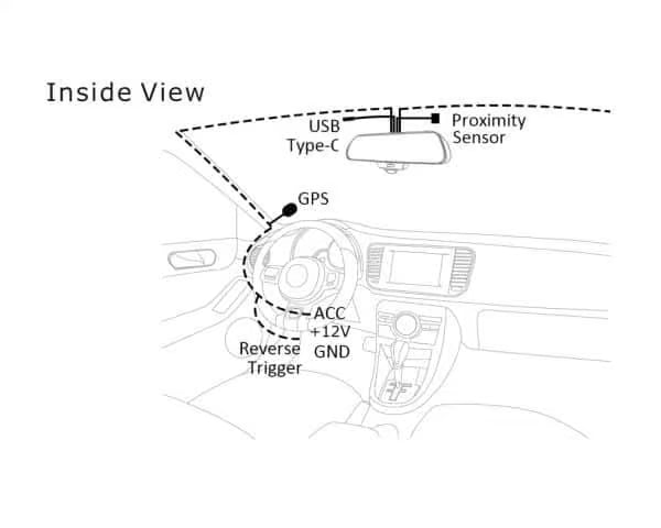 Rydeen TOMBO 360X Rearview Mirror with 360° Camera