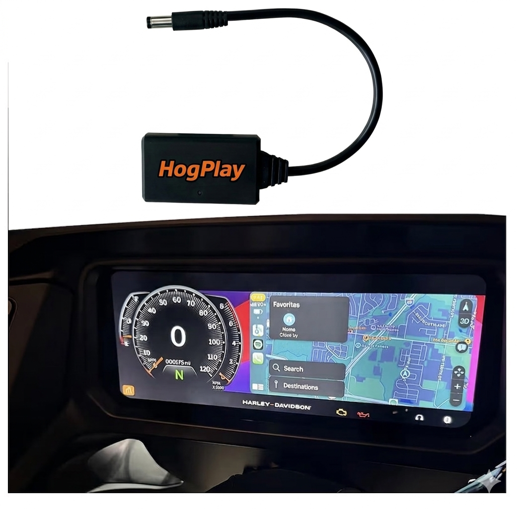 HogPlay The Original Under-Seat 12V CarPlay Bypass for 2024+ Harley-Davidson