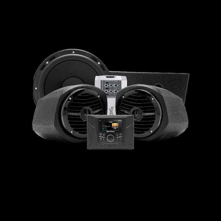 400 watt stereo, front lower speaker, and subwoofer kit for select Polaris GENERAL® models